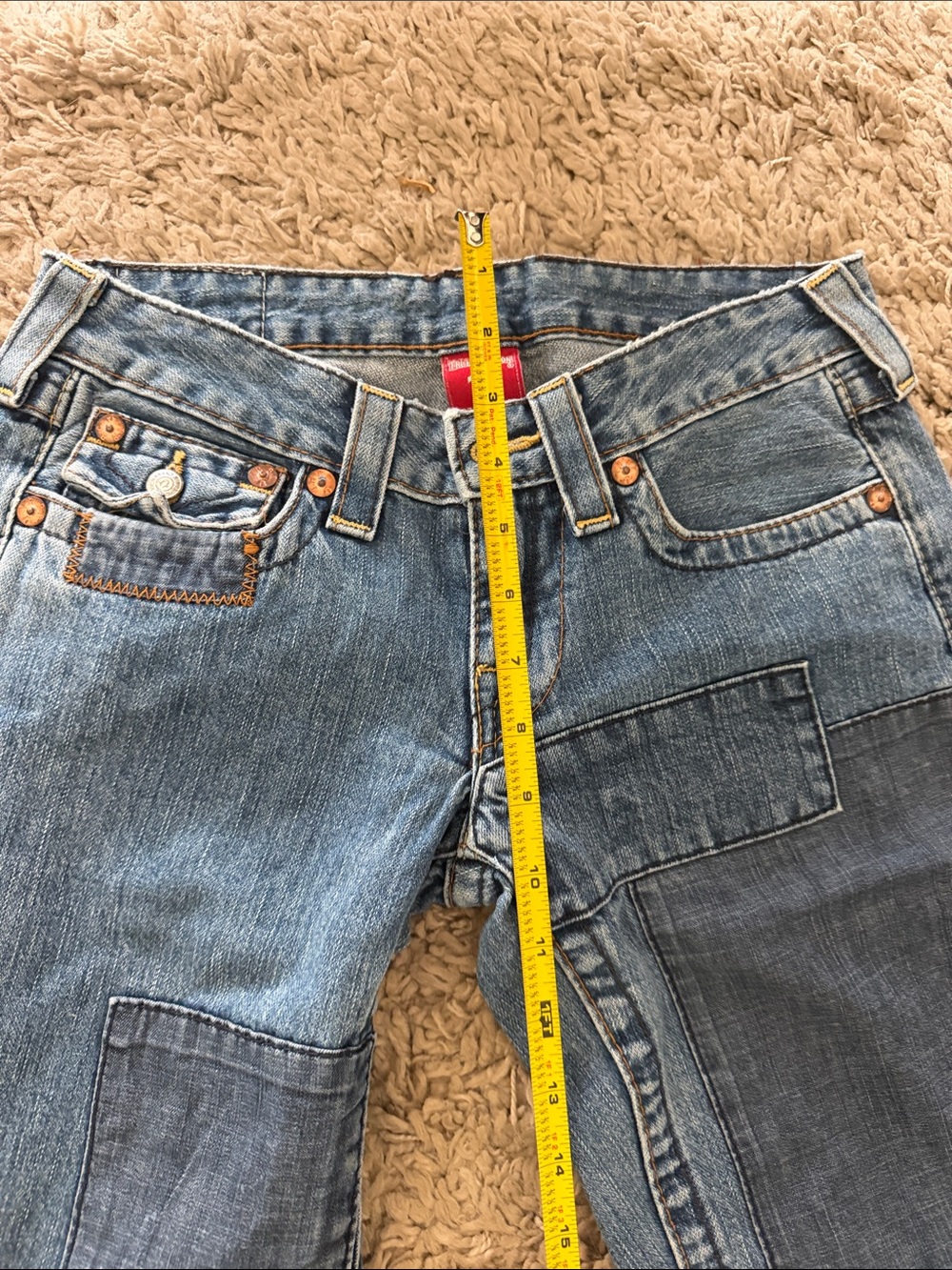True Religion Blue Women's Jeans with patch Pocket Detail - Picture 10 of 10